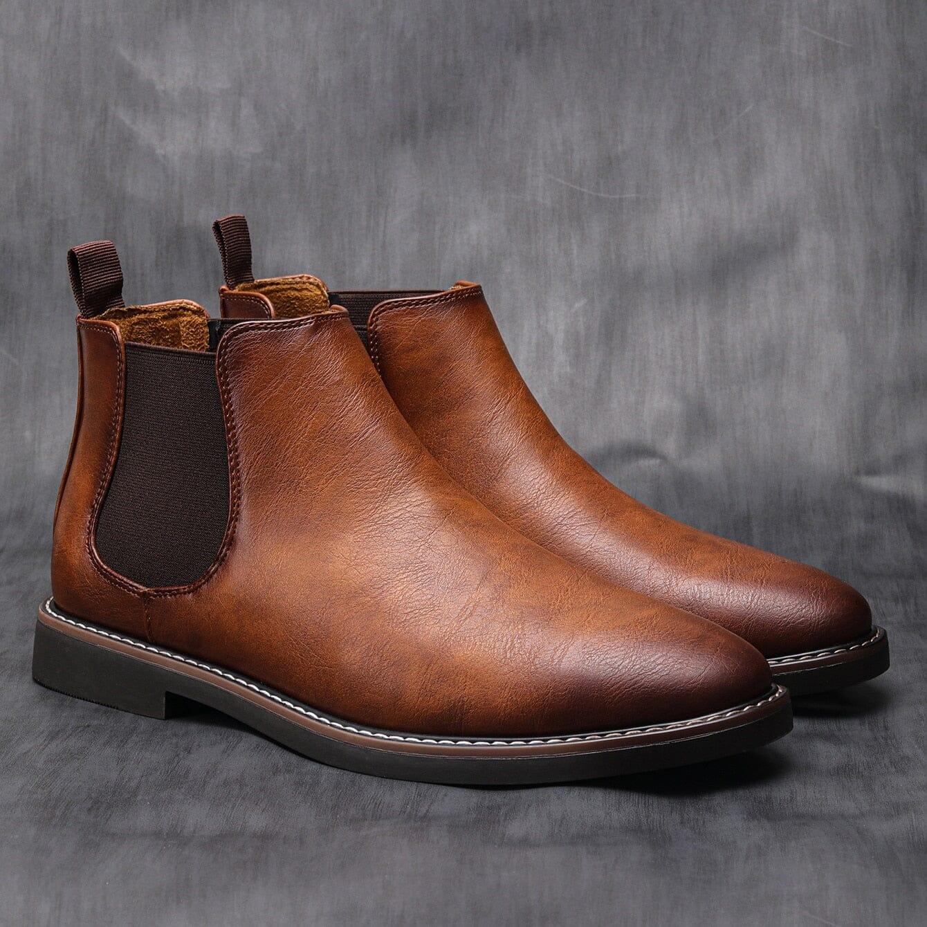 Bota Masculina de Couro com Palmilha Comfort - Madrid - Manfine