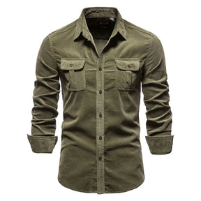 Camisa Slim Veludo Masculina - Serenity