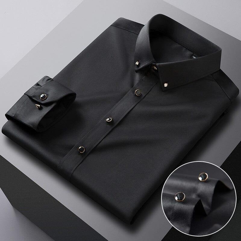 Camisa Social Slim Masculina em Seda Gelo - Manfine