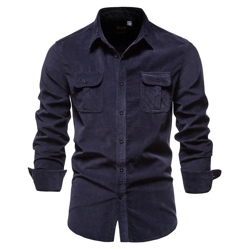 Camisa Slim Veludo Masculina - Serenity