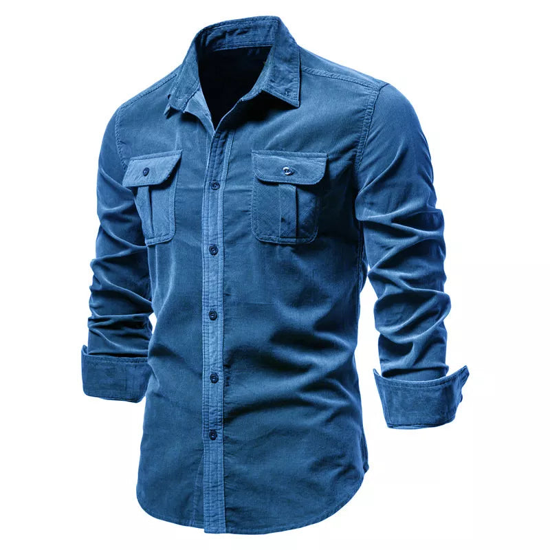 Camisa Slim Veludo Masculina - Serenity