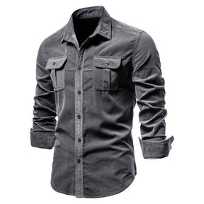 Camisa Slim Veludo Masculina - Serenity