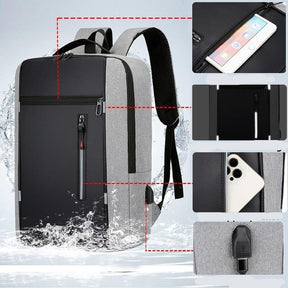 Mochila Executiva Improve - Notebook 15`, Impermeável e Porta USB - Manfine